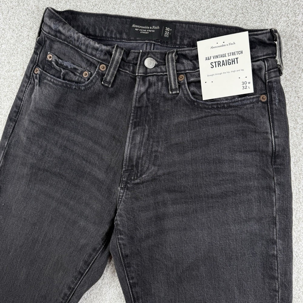 Abercrombie & Fitch Charcoal Slim Straight Jeans